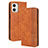 Coque Portefeuille Livre Cuir Etui Clapet BY4 pour Motorola Moto G53 5G Marron