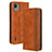 Coque Portefeuille Livre Cuir Etui Clapet BY4 pour Nokia C110 Marron