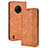 Coque Portefeuille Livre Cuir Etui Clapet BY4 pour Nokia C200 Marron