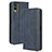 Coque Portefeuille Livre Cuir Etui Clapet BY4 pour Nokia C32 Bleu