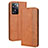 Coque Portefeuille Livre Cuir Etui Clapet BY4 pour Oppo A77 4G Marron