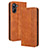 Coque Portefeuille Livre Cuir Etui Clapet BY4 pour Realme 10 4G Marron