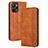 Coque Portefeuille Livre Cuir Etui Clapet BY4 pour Realme 10 5G Marron