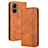 Coque Portefeuille Livre Cuir Etui Clapet BY4 pour Realme C33 (2023) Marron