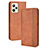 Coque Portefeuille Livre Cuir Etui Clapet BY4 pour Realme C35 Marron