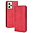 Coque Portefeuille Livre Cuir Etui Clapet BY4 pour Realme C35 Rouge