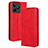 Coque Portefeuille Livre Cuir Etui Clapet BY4 pour Realme C51 Rouge