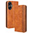 Coque Portefeuille Livre Cuir Etui Clapet BY4 pour Realme C55 Marron