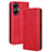 Coque Portefeuille Livre Cuir Etui Clapet BY4 pour Realme C55 Rouge