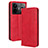 Coque Portefeuille Livre Cuir Etui Clapet BY4 pour Realme GT Neo6 5G Rouge