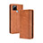 Coque Portefeuille Livre Cuir Etui Clapet BY4 pour Realme V3 5G Marron