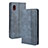 Coque Portefeuille Livre Cuir Etui Clapet BY4 pour Samsung Galaxy A21 SC-42A Bleu