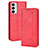 Coque Portefeuille Livre Cuir Etui Clapet BY4 pour Samsung Galaxy F23 5G Rouge