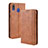 Coque Portefeuille Livre Cuir Etui Clapet BY4 pour Samsung Galaxy M20 Marron