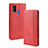 Coque Portefeuille Livre Cuir Etui Clapet BY4 pour Samsung Galaxy M21 Rouge