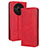 Coque Portefeuille Livre Cuir Etui Clapet BY4 pour Sharp Aquos R8s Pro Rouge