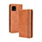 Coque Portefeuille Livre Cuir Etui Clapet BY4 pour Sharp Aquos Sense4 Basic Marron