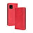 Coque Portefeuille Livre Cuir Etui Clapet BY4 pour Sharp Aquos Sense4 Rouge