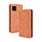 Coque Portefeuille Livre Cuir Etui Clapet BY4 pour Sharp Aquos Sense6 Marron