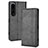 Coque Portefeuille Livre Cuir Etui Clapet BY4 pour Sony Xperia 1 IV Noir