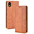 Coque Portefeuille Livre Cuir Etui Clapet BY4 pour Sony Xperia Ace III Marron