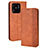 Coque Portefeuille Livre Cuir Etui Clapet BY4 pour Xiaomi Redmi 10 India Marron