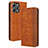 Coque Portefeuille Livre Cuir Etui Clapet BY4 pour Xiaomi Redmi 12 4G Marron