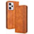 Coque Portefeuille Livre Cuir Etui Clapet BY4 pour Xiaomi Redmi Note 12 Explorer Marron