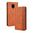 Coque Portefeuille Livre Cuir Etui Clapet BY4 pour Xiaomi Redmi Note 9S Marron