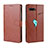 Coque Portefeuille Livre Cuir Etui Clapet BY5 pour Asus ROG Phone II ZS660KL Marron