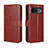 Coque Portefeuille Livre Cuir Etui Clapet BY5 pour Google Pixel 8 5G Marron