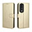 Coque Portefeuille Livre Cuir Etui Clapet BY5 pour Huawei Honor 80 Pro Flat 5G Or