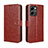 Coque Portefeuille Livre Cuir Etui Clapet BY5 pour Huawei Honor 80 SE 5G Marron