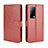 Coque Portefeuille Livre Cuir Etui Clapet BY5 pour Huawei Mate X2 Marron