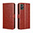 Coque Portefeuille Livre Cuir Etui Clapet BY5 pour Motorola Moto E22 Marron