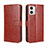 Coque Portefeuille Livre Cuir Etui Clapet BY5 pour Motorola Moto G53j 5G Marron