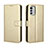 Coque Portefeuille Livre Cuir Etui Clapet BY5 pour Nokia G60 5G Or