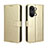 Coque Portefeuille Livre Cuir Etui Clapet BY5 pour OnePlus Nord 3 5G Or