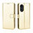 Coque Portefeuille Livre Cuir Etui Clapet BY5 pour Oppo A58 4G Or