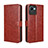 Coque Portefeuille Livre Cuir Etui Clapet BY5 pour Realme C30s Marron