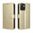 Coque Portefeuille Livre Cuir Etui Clapet BY5 pour Realme C30s Or