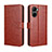 Coque Portefeuille Livre Cuir Etui Clapet BY5 pour Realme C33 (2023) Marron