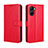 Coque Portefeuille Livre Cuir Etui Clapet BY5 pour Realme C33 (2023) Rouge