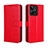 Coque Portefeuille Livre Cuir Etui Clapet BY5 pour Realme C53 India Rouge