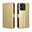 Coque Portefeuille Livre Cuir Etui Clapet BY5 pour Realme C53 Or