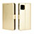 Coque Portefeuille Livre Cuir Etui Clapet BY5 pour Sharp Aquos Sense4 Basic Or