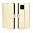 Coque Portefeuille Livre Cuir Etui Clapet BY5 pour Sharp Aquos Sense6s Or