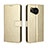 Coque Portefeuille Livre Cuir Etui Clapet BY5 pour Sharp Aquos Sense7 Or