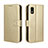 Coque Portefeuille Livre Cuir Etui Clapet BY5 pour Sharp Aquos wish3 Or