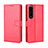 Coque Portefeuille Livre Cuir Etui Clapet BY5 pour Sony Xperia 1 IV SO-51C Rouge